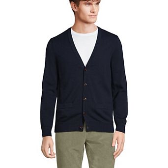 Big & Tall Lands' End Cotton Cardigan