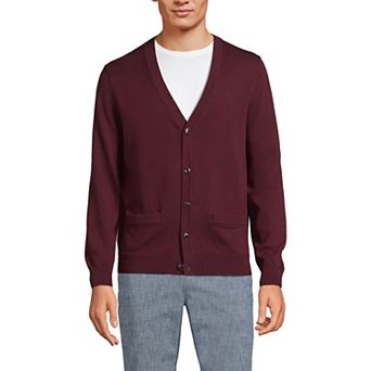 Big & Tall Lands' End Cotton Cardigan