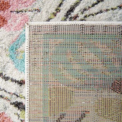 Unique Loom Wildflowers Whimsy Kids Throw or Area Rug