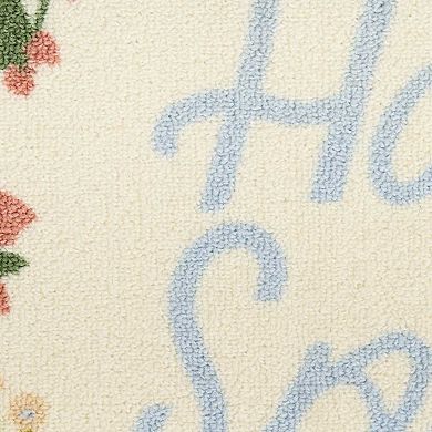 Celebrate Together™ Spring Floral "Happy Spring" Printed Throw Rug