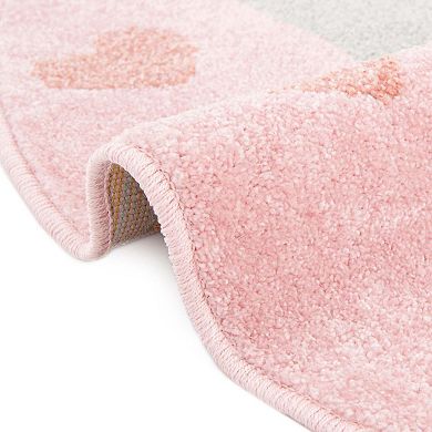 Unique Loom Meow Whimsy Kids Throw or Area Rug