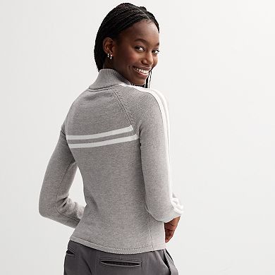 Juniors' Harper & Ivy Track Zip-Up Sweater
