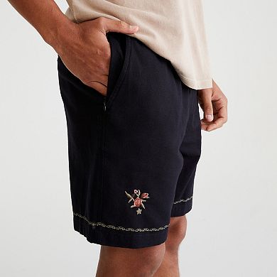 Men's Aeropostale Embroidered Linen Shorts