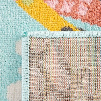 Unique Loom Trucks Whimsy Kids Throw or Area Rug