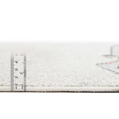 Unique Loom Race Car Whimsy Kids Throw or Area Rug