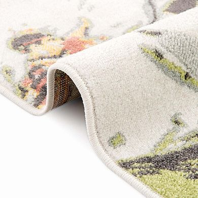 Unique Loom Soccer Player Whimsy Kids Throw or Area Rug