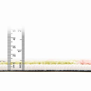 Unique Loom Chicklets Whimsy Kids Throw or Area Rug