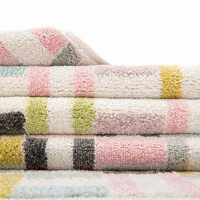 Unique Loom Chicklets Whimsy Kids Throw or Area Rug