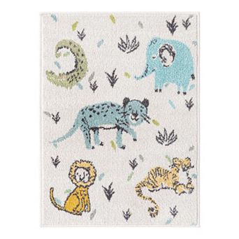 Unique Loom Zoo Whimsy Kids Throw or Area Rug