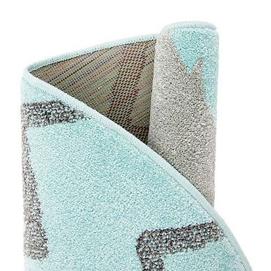 Unique Loom Bear Whimsy Kids Throw or Area Rug