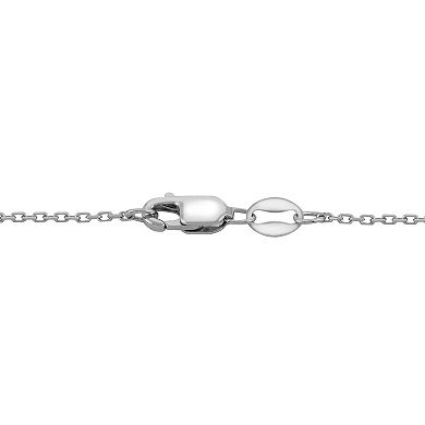 PearLustre by Imperial Sterling Silver Freshwater Cultured Pearl & Lab-Created White Sapphire Bow Necklace