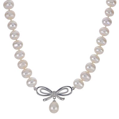 ◇HYERES LOR◇ H Edition Silver (Y) White Pearl Bead Necklac 7215103?wid=400&hei=400&