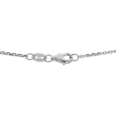 PearLustre by Imperial Sterling Silver Freshwater Cultured Pearl & Lab-Created White Sapphire Wrap Pendant Necklace