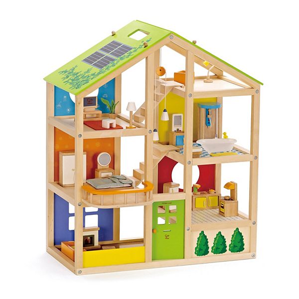 Hape All Seasons Wooden Dollhouse Playset