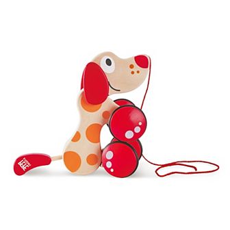 Hape Walk-A-Long Pepe Puppy Wooden Pull Toy