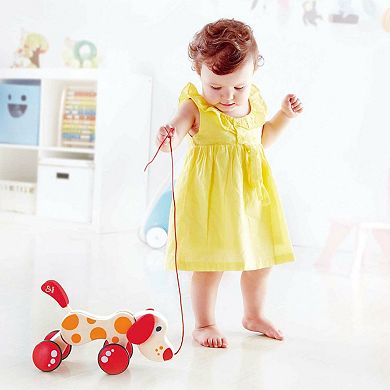 Hape Walk-A-Long Pepe Puppy Wooden Pull Toy