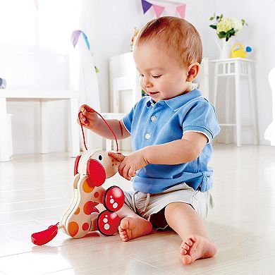 Hape Walk-A-Long Pepe Puppy Wooden Pull Toy