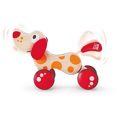 Hape Walk-A-Long Pepe Puppy Wooden Pull Toy