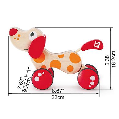 Hape Walk-A-Long Pepe Puppy Wooden Pull Toy