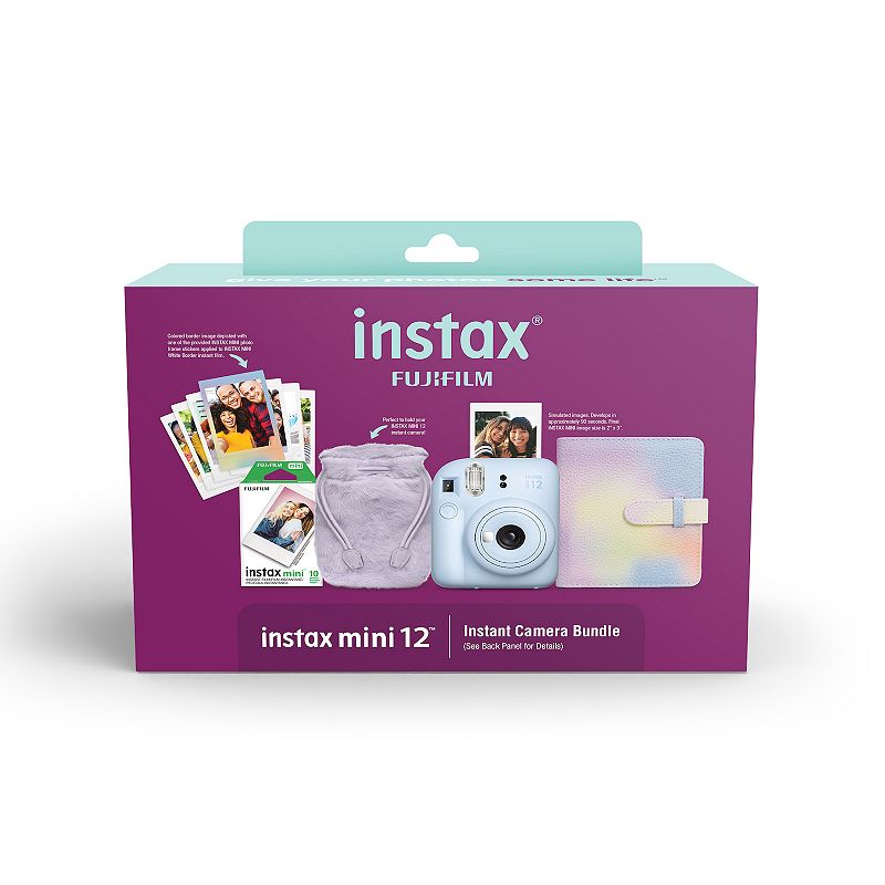 Fujifilm - INSTAX MINI 12 Holiday Bundle - Pastel Blue