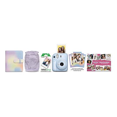 FujiFilm Mini 12 Instant Camera Pastel Blue Holiday Bundle