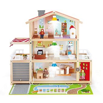 Hape Doll Family Mansion Wooden Dollhouse Play Set