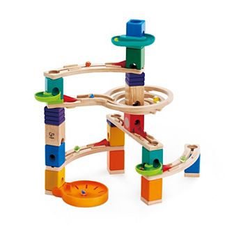 Hape Quadrilla 94 pc Wooden Marble Run Construction Set: Cliffhanger