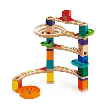 Hape Quadrilla 94-pc. Wooden Marble Run Construction Set: Cliffhanger