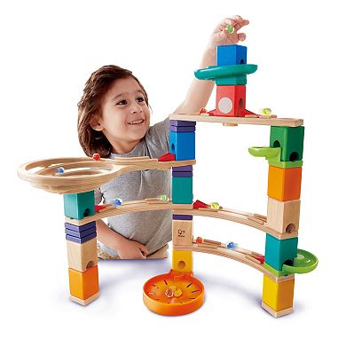 Hape Quadrilla 94-pc. Wooden Marble Run Construction Set: Cliffhanger