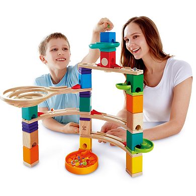 Hape Quadrilla 94-pc. Wooden Marble Run Construction Set: Cliffhanger