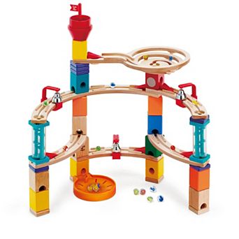Hape Quadrilla 102 pc Wooden Marble Run Construction Set: Castle Escape