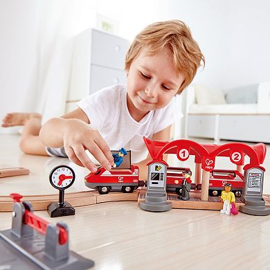 Hape 51-pc. Wooden Train Set: Busy City Rail Set