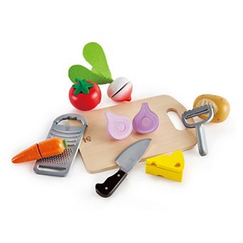 Hape 10 pc Kitchen Food Playset: Cooking Essentials