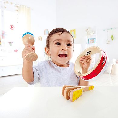 Hape Junior 3-Piece Wooden Percussion Instrument Set