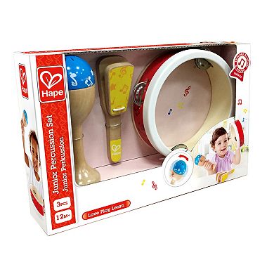 Hape Junior 3-Piece Wooden Percussion Instrument Set