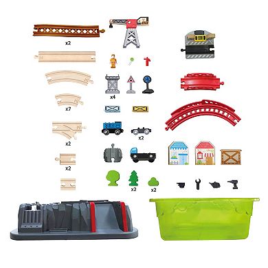 Hape 50-pc. Bucket Builder Set: Railway
