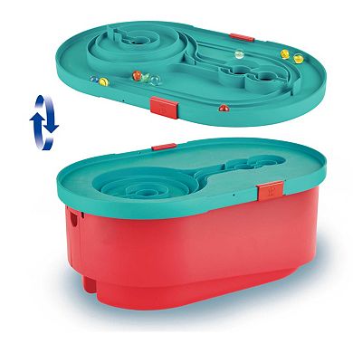 Hape Quadrilla 90-pc. Wooden Marble Run Construction Set: Stack Track Bucket