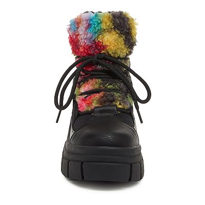 Rocket Dog Women's PILOT Ankle Boot - Lace-Up Cotton Canvas Hiker Style With Lug Sole