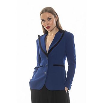 Women's ALEXIA ADMOR Reiss Long Sleeve Blazer With Contrast Collar