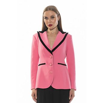 Women's ALEXIA ADMOR Reiss Long Sleeve Blazer With Contrast Collar
