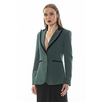 Women's ALEXIA ADMOR Reiss Long Sleeve Blazer With Contrast Collar