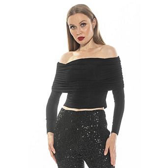 Women's ALEXIA ADMOR Hannah Off The Shoulder Long Sleeve Knit Top