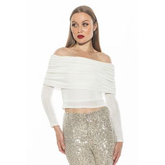 Women's ALEXIA ADMOR Hannah Off The Shoulder Long Sleeve Knit Top