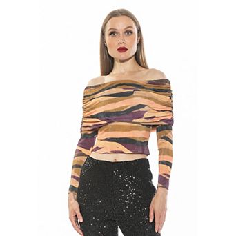 Women's ALEXIA ADMOR Hannah Off The Shoulder Long Sleeve Knit Top