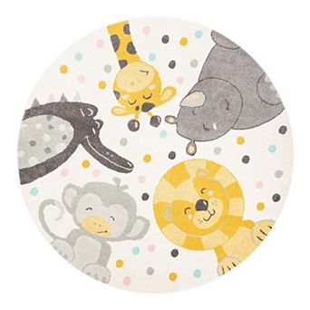 Unique Loom Wishes Whimsy Kids Throw or Area Rug