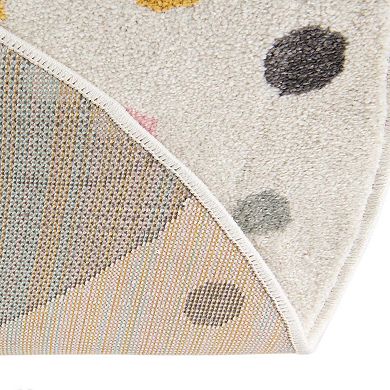 Unique Loom Wishes Whimsy Kids Throw or Area Rug