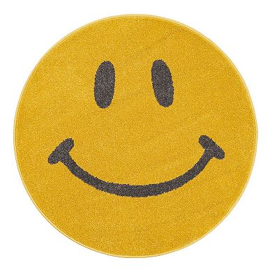 Unique Loom Smilie Whimsy Kids Throw or Area Rug