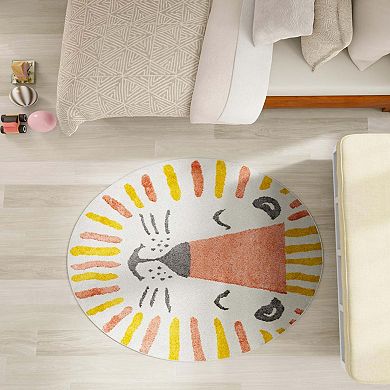 Unique Loom Sun Whimsy Kids Throw or Area Rug