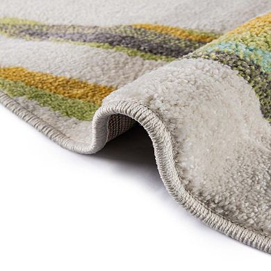 Unique Loom Bunny Whimsy Kids Throw or Area Rug