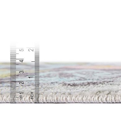 Unique Loom Bunny Whimsy Kids Throw or Area Rug